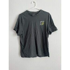Peloton T Shirt Mens Medium Black Cotton Stretch Together We Go Fair Crew Neck